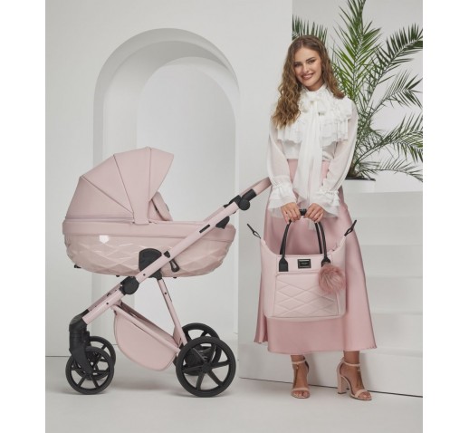 Carucior 3 in 1 Quantum Adamex Natura Rose cu scoica testata ADAC